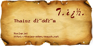 Thaisz Ádám névjegykártya